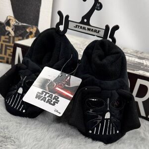 Star Wars Black Darth Vader Cozy Footwear toddlers kids 7-8
